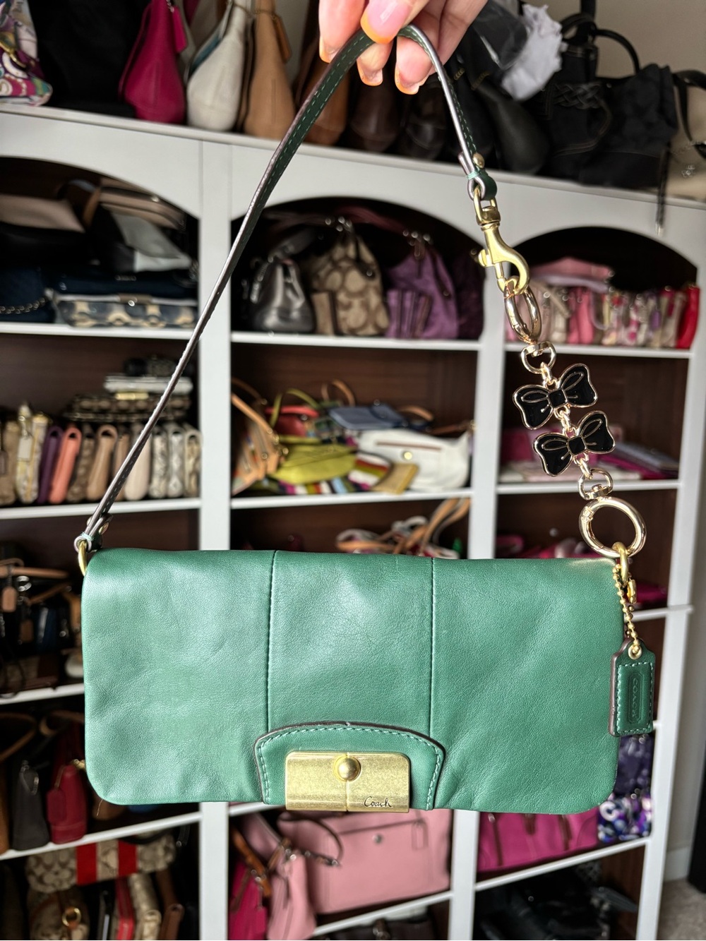 💚🖤COACH Kristin Large Wristlet Mini Bag🖤💚